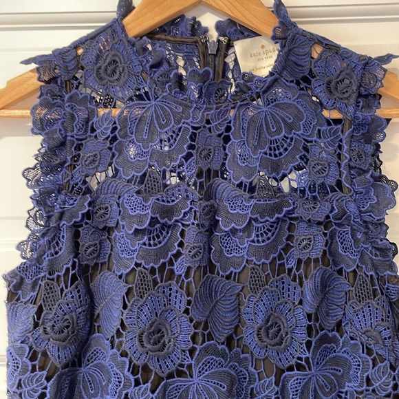 Kate Spade New York Adriatic Blue Lace Dress - Size 4 - Picture 5 of 9